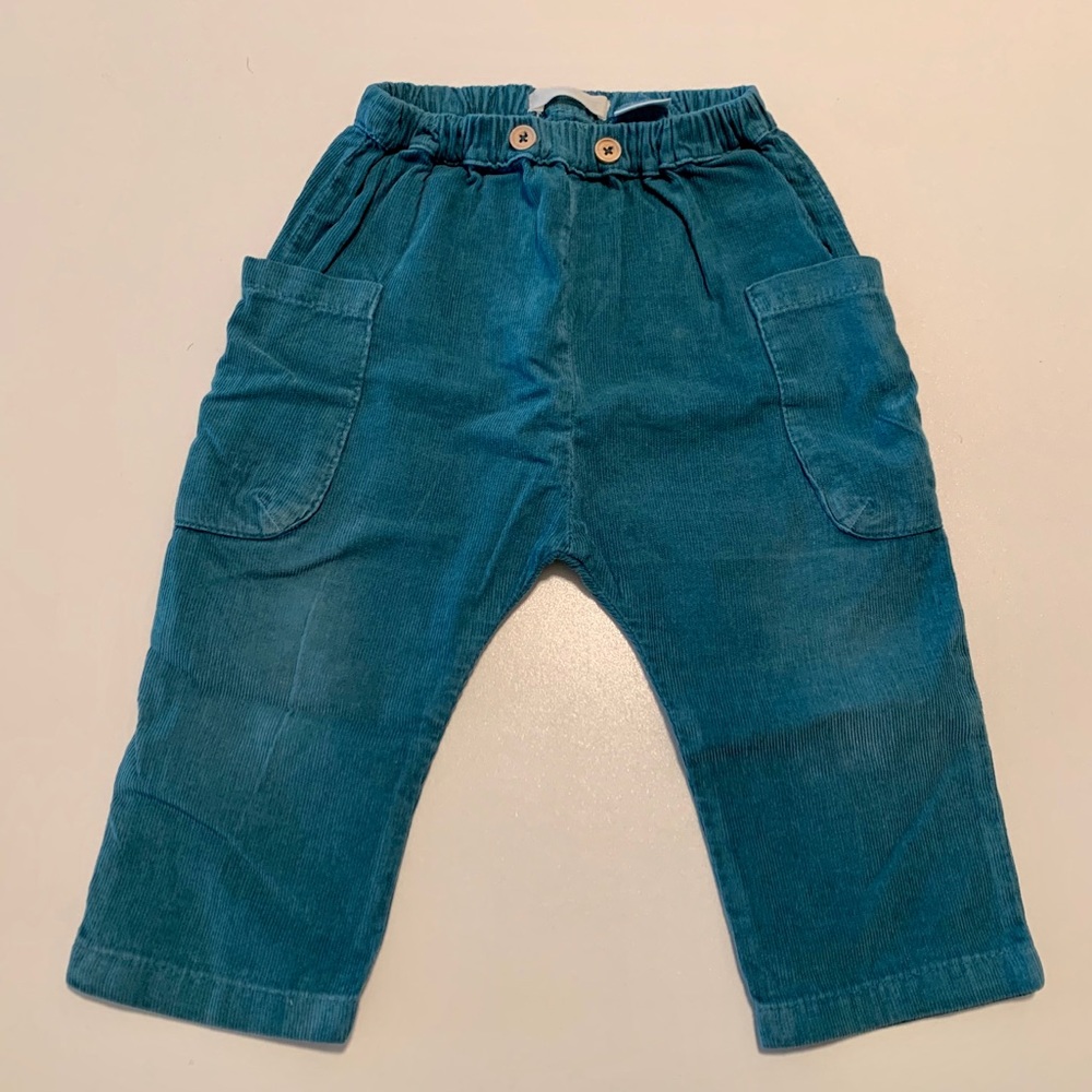 MANGO baby green velveteen pants